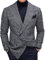 Oanviso Homme Blazer à Carreaux Slim Fit Décontracté Veste de Costume Business Revers Blazers de Treillis avec Boutons Blousons Classique Elégant Automne Vestes Mode Manteaux Légère Mariage B Gris L
