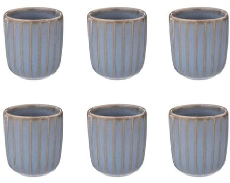 Secret de Gourmet - Lot de 6 Tasses à Café Design Seav 10cl Bleu