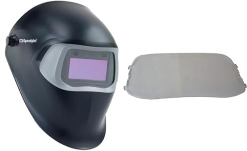 3M Speedglas 100, Schweißmaske, H751120, schwarz & 100 Außenschutzplatte Standard (10 Stück)