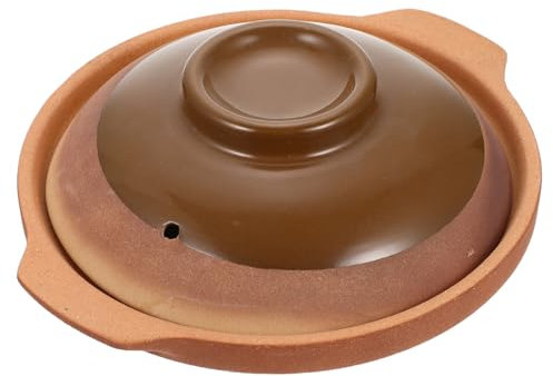 Cabilock 1 Jeu Cocotte à L'ancienne Marmite Pour Ragoût Cuiseur à Riz Coréen Marmite De Cuisine Marmite Japonaise Bouilloire à Soupe Pot Fer Céramique Riz En Terre Cuite Poêle à Charbon