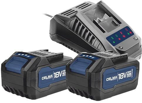 CELMA Kit de batterie professionnel OBS 18 V 2 x 4 Ah avec chargeur 3 ans de garantie