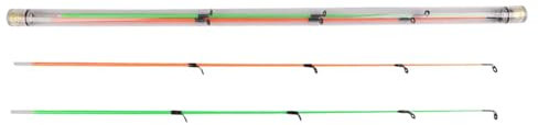 Colcolo 3-teiliges Feeder- und Karpfenangelset mit Aufbewahrungsrohr, Angelzubehör, 3 Spitzen, Flexible Spitze, Nachtangel-Verlängerung, Karpfenangel, 2 Stücke 7147 Fiberglas
