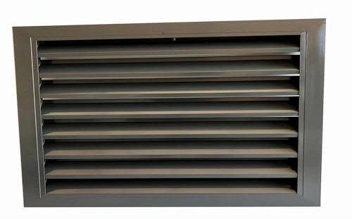 La grille fixe en alliage d'aluminium, imperméable et respirante, noire et blanche, de 600 mm x 300 mm, avec filet anti-mouches et couvercle de circulation d'air, convient aux environnements difficile