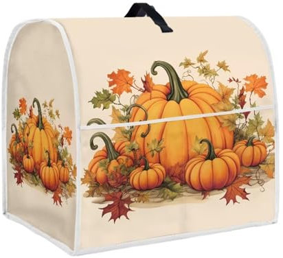 chaqlin Fall Stand Mixer Covers Compatible with 4.5-5 Quart Mixers,Thanksgiving Decor Kitchen Appliance Cover Washable Universal Fit Coffee Maker Blender Juicer,Fall Leaves Pumpkin