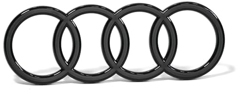 Audi 8B5071801716 Ringe dunkel Kühlergrill Emblem Logo, grau *** nur für Facelift ***