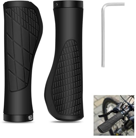 Ergonomische Fahrradgriffe aus rutschfestem Gummi, 22,2 mm, stoßdämpfend und schweißabsorbierend, für MTB, E-Bike, Cityrad, Rennrad, Faltrad
