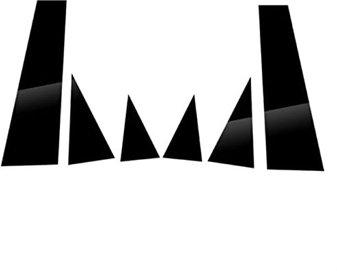 Rynplex 6PCS polierte Säulenpfosten, for VW, for Polo MK5 2011-2018, Fensterverkleidungsabdeckung BC-Säulenaufkleber Fenstersäulenpfosten