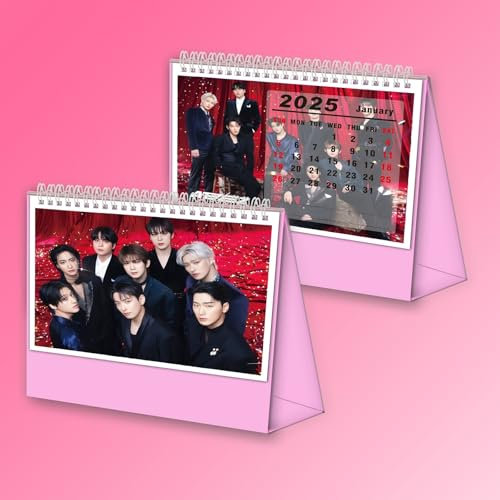 ACalendar 2024–2025, AGift Foto-Schreibtischkalender für Silvester, Violett