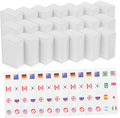 Toyvian Flaggen-Mahjong-Set – 65 Spielsteine ​​mit Nationalflaggen-Muster Einfach Zu Spielendes Mahjong-Spiel Perfekt Für Reisen Und Familientreffen