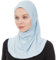 Amira Hijab Kopftuch Damen Muslimisch - Hellblau Instant Kopftuch - Ready To Wear Schal - One Piece Amira Hijab Schal - Kopftücher Für Damen - Moderne Islamische Hidzab Kopftücher (Hellblau)