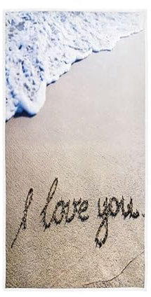 Gästetücher Ich Liebe Dich, Liebe Strandslogan Badetücher Praktischem Handtuch Schnell Trocknend Händehandtuch Für Yoga Wandern Reisen 40X70Cm