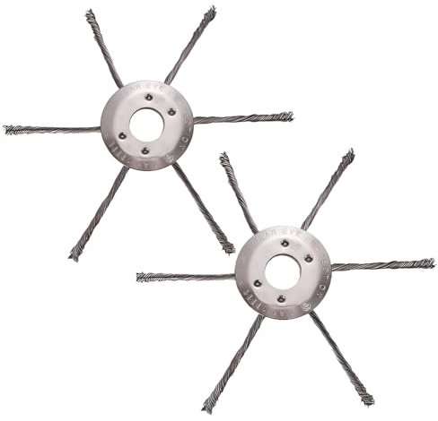 BAPPKON 2 testine per tagliaerba in filo di acciaio, testa per decespugliatore da giardino, testina con filo annodato, ricambio universale per accessori per tosaerba (6 teste)