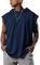 Lomon Tank Top Herren Muskelshirts Tanktop Gym Fitness Shirt Muscle Sport Top Bodybuilding Hoodie Outfit Sporttop Blau L