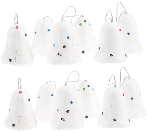 Zerodeko 12stücke Teiliges Weihnachtsanhänger Schlagfestem Schaumstoff Langlebige Weihnachtsdeko Glocken Zum Aufhängen Festliche Ornamente Für Christbaum Warme Atmosphäre Für Wohnung Und Pa