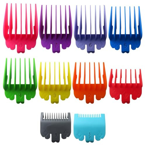 LO MERECES Updated 10Pcs Hair Clipper Guards Cutting Combs for TPOB Slime2 - Multiple Colors