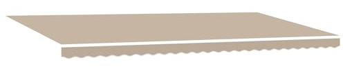 vidaXL Markisenersatzstoff Beige 580 x 345 cm Polyester
