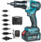 BXSUKEYOU Gun de remacha eléctrica automática con Cabezal de Bloqueo automático, sin escobillas, Grado Industrial, Cabezales M3-M12, Incluye Estuche, batería y Cargador, 5200 mA