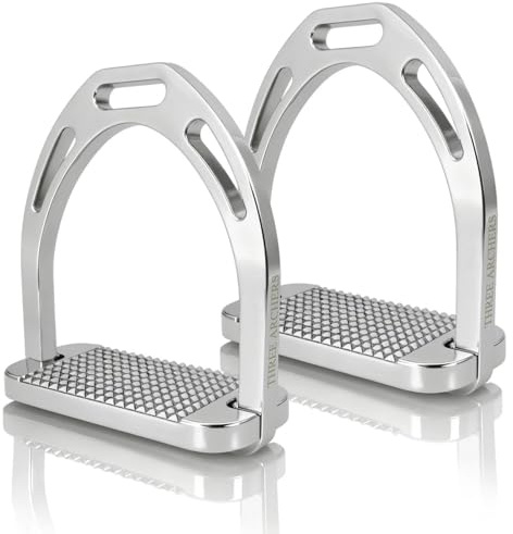 THREE ARCHERS Premium-Sicherheitssteigbügel für Reiten – leichte Aluminium-Steigbügel für Springen und Dressur, kompatibel mit Western- und englischen Sätteln