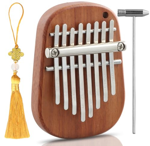 8 Key MiniThumb Piano, Marimba, Portable Instrument Finger Piano, Kalimba Thumb Piano, Marimba Solid Wood for Kids Adult Beginners Music Lovers