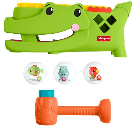 Fisher-Price Sit & Tap Rolligator, Baby Toy | Crawling Activity, Pounding Hammer & 3 Balls, Developmental Play for Infants Ages 9+ Months, JLB94