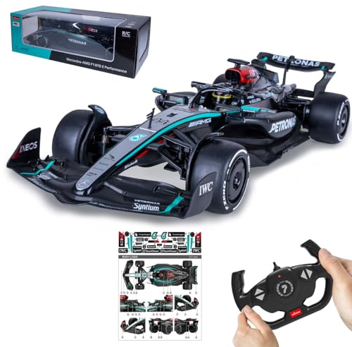 JAMARA 402250 Mercedes-AMG F1 W15 E Performance 1:12 2,4GHz - Auto Ferngesteuertes Rc car, Kinder Spielzeugauto mit Fernbedienung, Modellauto, Geschenkidee für Kinder