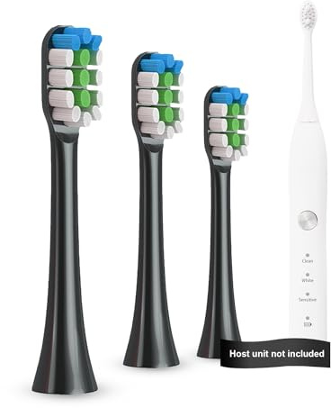 OAZSWGG Replacement Brush Heads for Spotlight Oral Care Electric Toothbrush - 3Pack, Soft Durable Bristles, Deep Clean (Black)