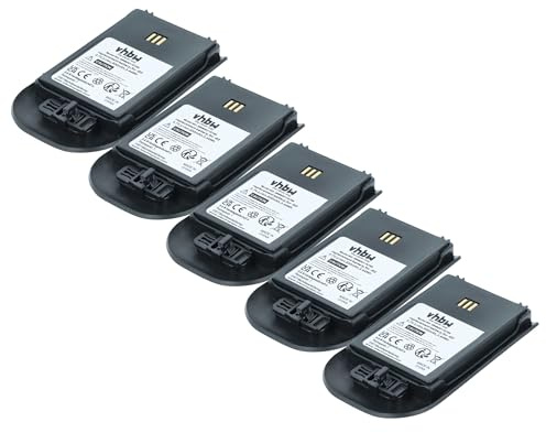 vhbw 5X Akku kompatibel mit Unify Openstage WL3 | WL3 Plus schnurlos Festnetz Telefon (930 mAh, 3,7 V, Li-Ion) Schwarz