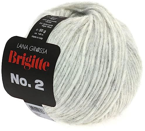 LANA GROSSA Brigitte Nr.2 | Edle Netzgarnstruktur aus Alpaka und Baumwolle | Handstrickgarn aus 47% Alpaka, 45% Baumwolle & 8% Schurwolle | 50g Wolle zum Stricken & Häkeln | 140m Garn FB 13