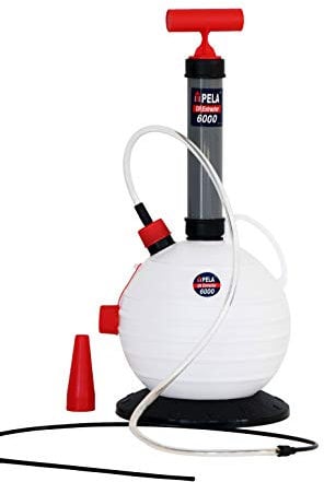 Pela 6000 Extractor Aceite Motor Coche Máquina Auto Fueraborda Lancha Cambio Gasóleo Combustible Diesel Bomba Manguera Líquido Fluido Freno 6 Litros Extractor Aceite Bomba Succión Petróleo Manual