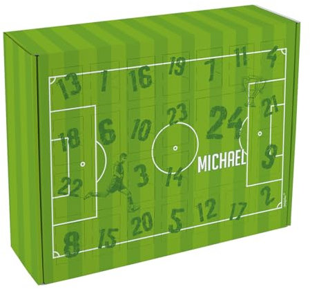 Striefchen® Fußball Adventskalender zum Befüllen für Kinder mit Wunschnamen