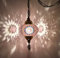 DEMMEX Lampada a sospensione a mosaico turco marocchino, lampada da soffitto con catena da 4,5 metri e spina, fatta a mano, prodotta in Turchia, Lilla