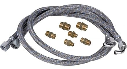 CBM - Kit 2 flexibles fioul universel 1/4, 3/8 plus 6 raccords - CBMKIFLE02002