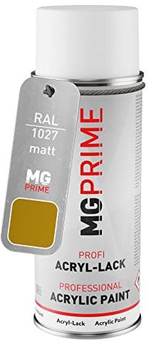 MG PRIME RAL 1027 Jaune curry/Currygelb Bombe aérosol 400 ml mat séchage rapide