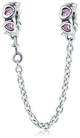 Ciondolo in argento sterling 925 con perline in materiali sicuri, per braccialetti Pandora da donna, stile europeo. e 925, colore: Ciondoli a forma di cuore., cod. YS-C011
