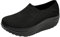 Schuhe Frauen Mode Mesh Erhöhende Schuhe Soft Bottom Rocking Walking Sneakers (39,Schwarz)