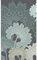 Papier peint intissé 250 cm X 150 cm, représentation géante panoramique, graphisme florale de différents verts sur fond gris.