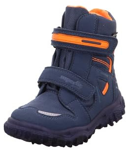 Superfit Jungen HUSKY Boot, Schneestiefel, BLAU/ORANGE 8010, 35