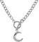 Chain Necklace for Women 18K White Gold Plated Chunky Cuban Chain Link Necklace with Heart Hypoallergenic Jewelry for Women (E-Silver Moon Necklace)