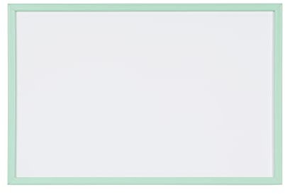 Bi-Office Pastel Framed Whiteboard, Magnetic Dry Wipe, Pastel Green MDF Frame, 60x40cm
