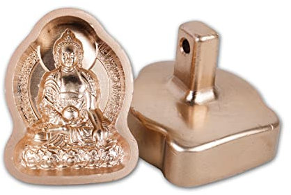 Gandhanra Authentische Tibetische TSA TSA Formen - 13 Arten Mini-Buddha-Statue Tsha Tsha Tonformen, Handgefertigte Messingformen für DIY Heilige Kunst, Spirituelle Praxis (Shakyamuni)