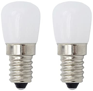 E14 Fridge LED Bulb Pygmy Small Screw COB Cool/Warm White Fits Salt Lamps 230V 1.5W 2pcs (Warm White)