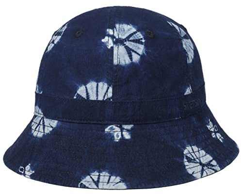 Stetson Calesta Stoffhut - Dunkelblauer Hut aus Baumwolle - Glockenform - Sommerhut für Damen - Geblümt mehrfarbig - Frühjahr bis Herbst dunkelblau L (58-59 cm)