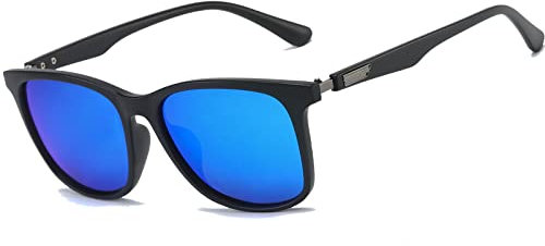 Polarisierte Sonnenbrille Herren/Damen, Vintage Elegant Brillengestell Klassisch, HD-Pilotobjektive; Outdoor-Sportarten,Golf,Fahren,Angeln,Reisebrille Mode Sonnenbrille (【WD2】Blauer Flügel)