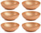 AC - Pack de 6 Platos hondos Decorativos para Navidad – Reutilizable - Fabricado en España - Capacidad 900 ml - Ø 19 x 5,5 cm - Color Dorado