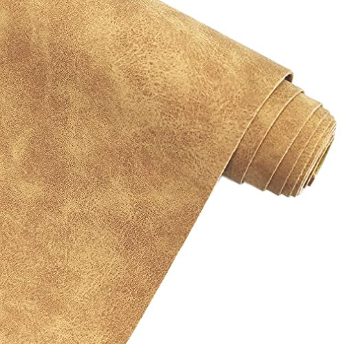 XHT Hellbrauner, matter Kunstlederstoff, 30 x 135 cm, wasserdichtes Kunstleder, für Handtaschen, Schuhe, Kleidung, Nähen, Basteln