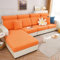 ele ELEOPTION Stretch Sofa Sitzkissenbezug,Upgraded Spandex rutschfest Sofasitzbezug,Sofabezug Couchbezug Sofa Überzug für Sofa Sitzkissen (Orange,3 Sitzer für Länge 140-165CM)