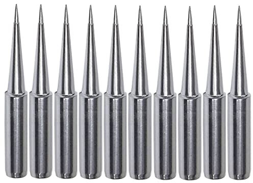 Yakamoz 10 Stück Lötkolbenspitzen Ersatz 900 m Lötspitzen Feine Lötpistole Spitzen für Hakko, Radio Shack, TENMA, ATTEN, Quick, Aoyue, Yihua Lötstation