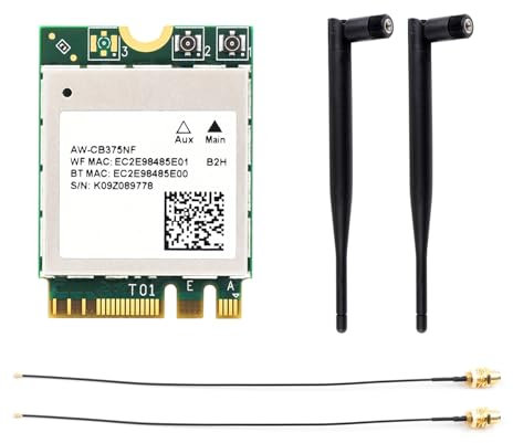 Waveshare AW-CB375NF Dual-Band Wireless NIC, RTL8822CE-CG Core, 2.4G/5GHz WiFi 5 BT5.0, Support BLE, Adopts NGFF M.2 A/E Key Compatible with Jetson Xavier NX/Orin NX/Nano High Speed & Low Delay