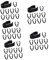 Vaguelly 50pcs Microphone Cable Holder Clips Tough Clamps for Mic Cable Organization Fit for Mic Stands Compact Portable Design for Sharing