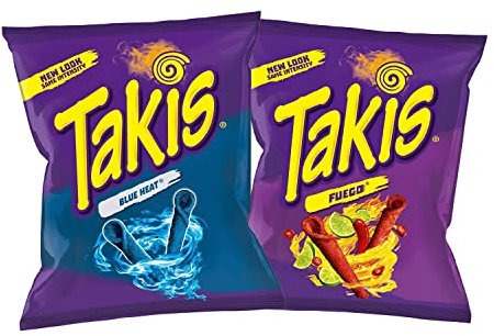 · CANDYBOX ·Takis Blue and Fuego, , Hot Chip, Amerikanische Süßigkeiten Box, Snackbox, Schärfste Der Welt, Kleine Tüten, Party-mix,